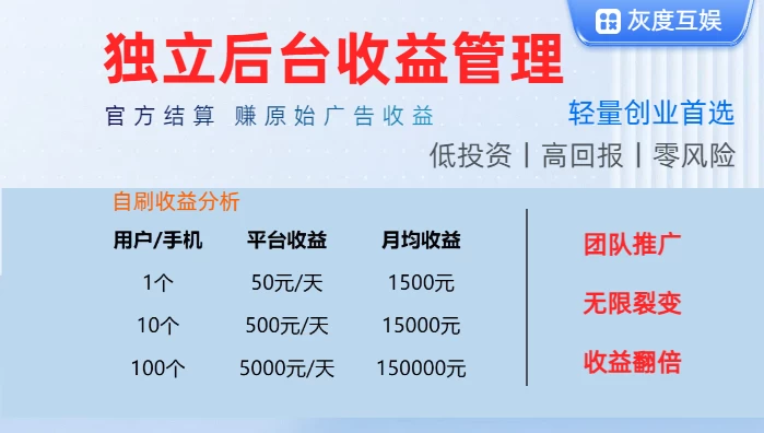 低投资，零风险，高收益风口创业项目，官方结算，收益稳定