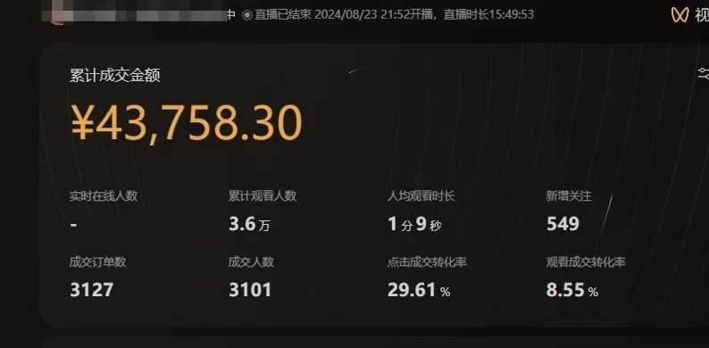 视频号直播带货 ，分佣模式， 55分成