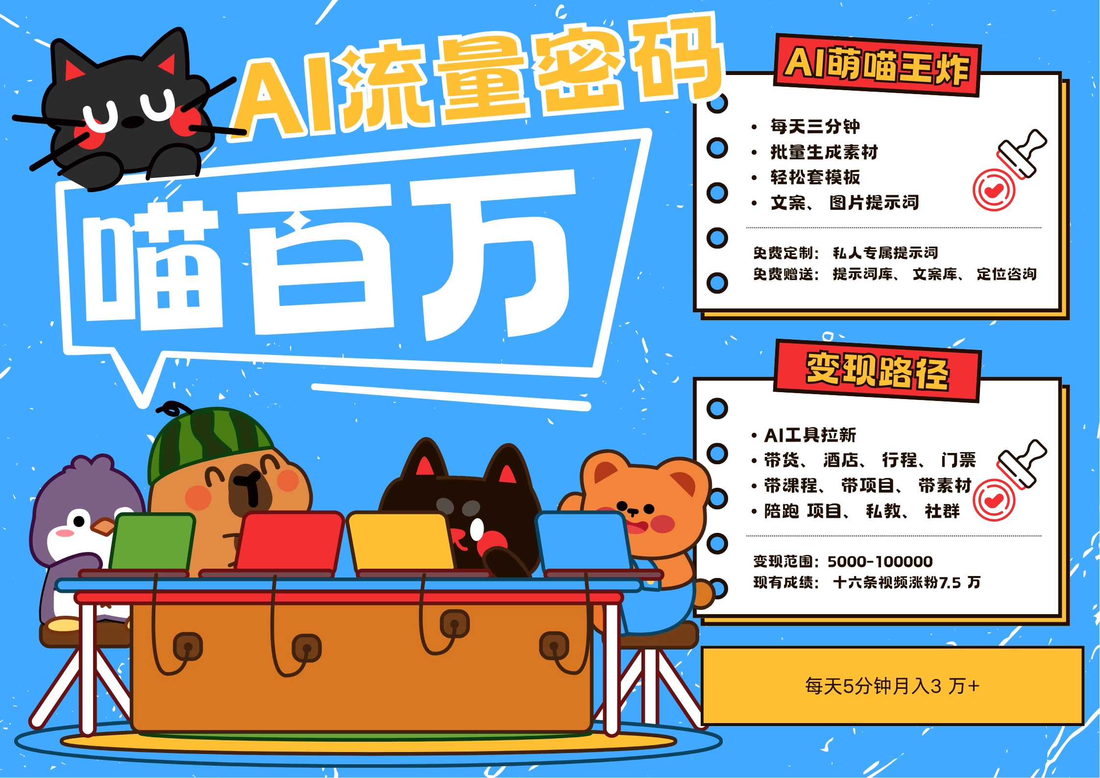 +宠物+旅行2025最火流量密码 轻松用AI宠物做文旅账号 可带货,带酒店,可以带行程,旅行社 小白三分钟学会 N种变现渠道 月入五位数  管道收益