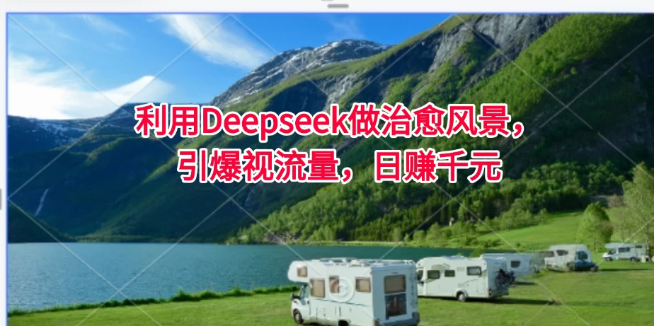 利用Deepseek做治愈风景,引爆视流量,日赚千元