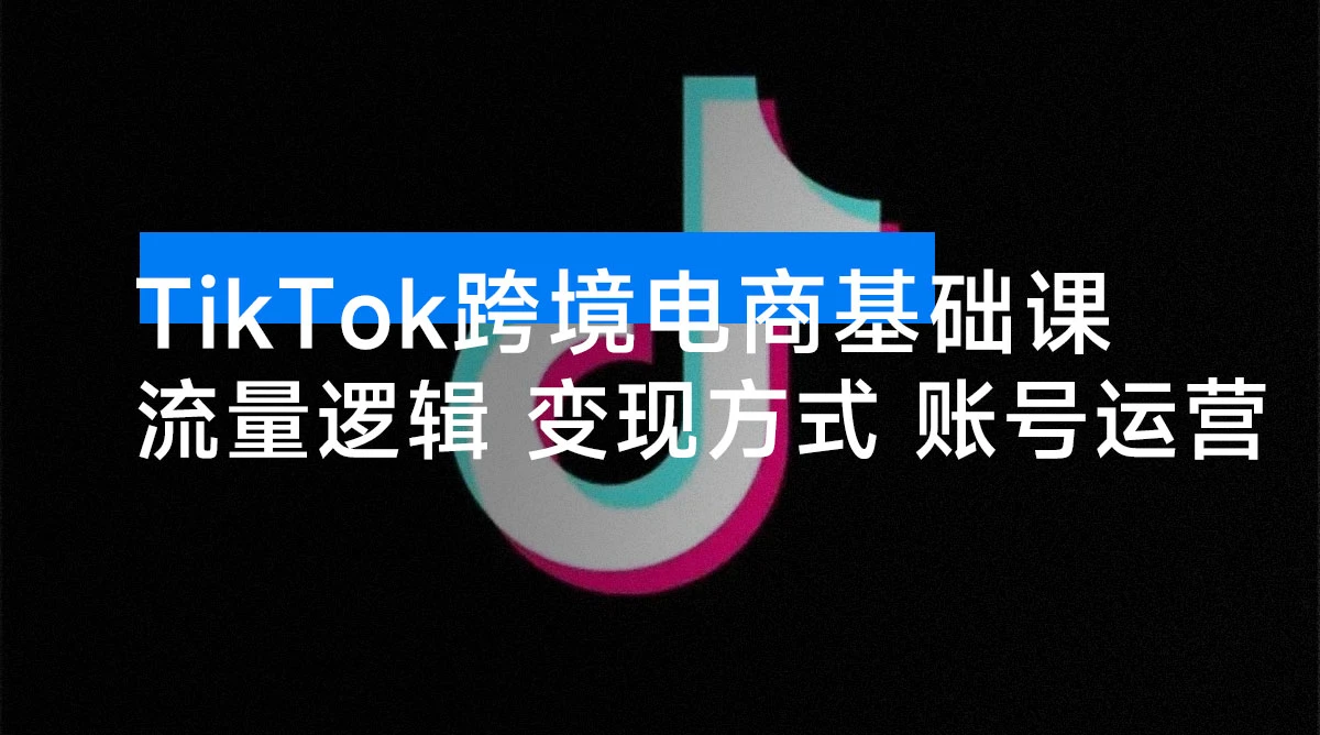 大光 · TikTok 跨境电商基础课，抢占 TikTok 跨境新蓝海：流量逻辑+变现方式+账号运营，新手月入 1 万+