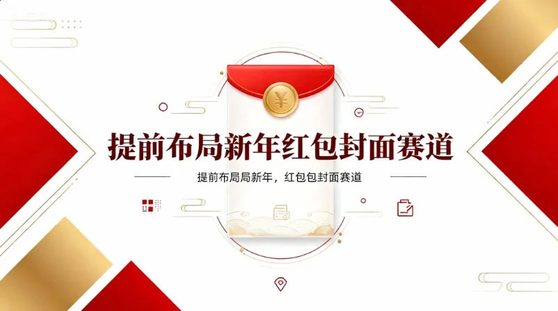 提前布局新年红包封面赛道，让你回家轻松多一笔压岁钱，掌握好提示词，新人也能做爆款