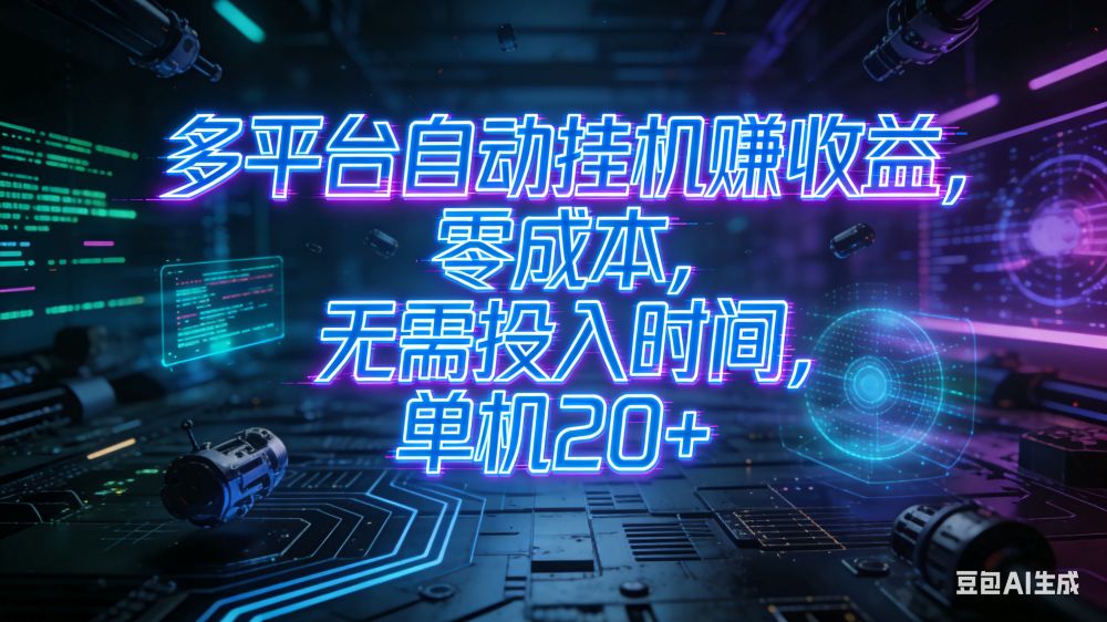多平台自动挂机赚收益,零成本,无需投入时间,单机 20+