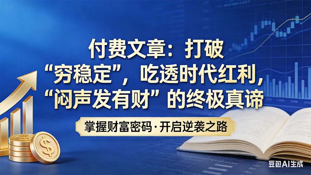 付费文章：《打破 “穷稳定”，吃透时代红利，“闷声发大财”的终极真谛》