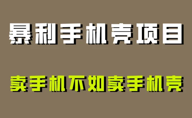 卖手机不如卖手机壳，暴利手机壳项目玩法拆解！