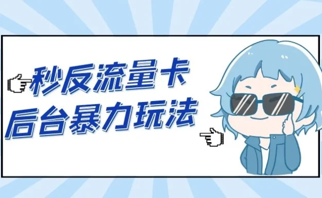 秒反流量卡后台暴力玩法 2.0,日赚三位数