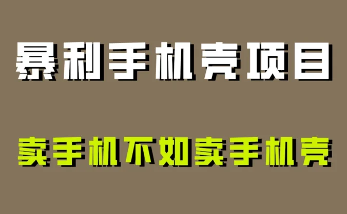 卖手机不如卖手机壳，暴利手机壳项目玩法拆解！