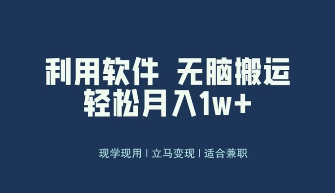 最新蓝海独家玩法,利用软件无脑搬运,小白轻松日入1000+