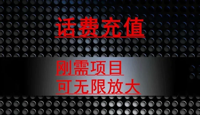 最新蓝海项目，刚需赛道，95 折充话费月入 5 位数