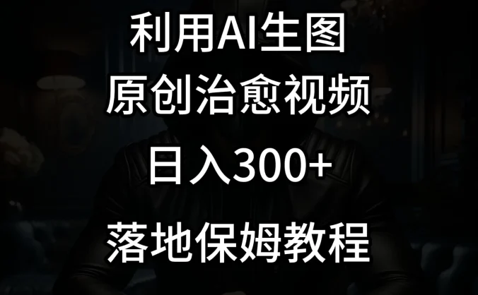 利用AI生图做成治愈视频，仅靠一张图片日入300+，附保姆级教程
