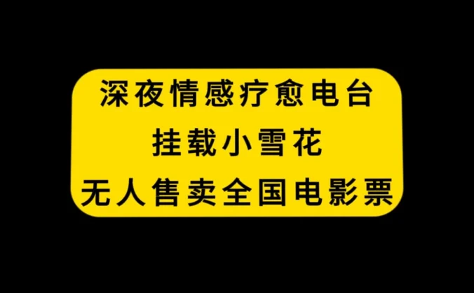 深夜情感疗愈电台，挂载小雪花，无人售卖全国电影票