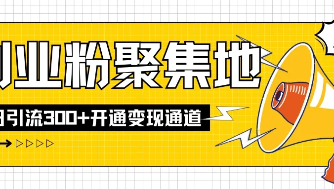 导师IP计划如何跑通闲鱼，日入创业粉300+，开通变现渠道