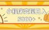 小程序变现，每天只需发发作品日入5000+，一部手机即可操作，保姆式教学