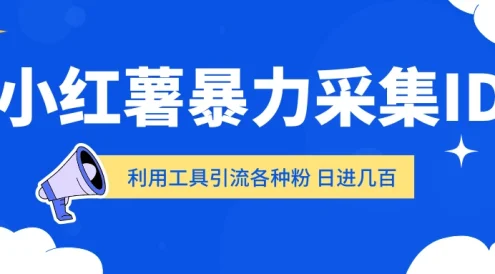 小红薯暴力采集ID 利用工具引流各种粉 日进几百人