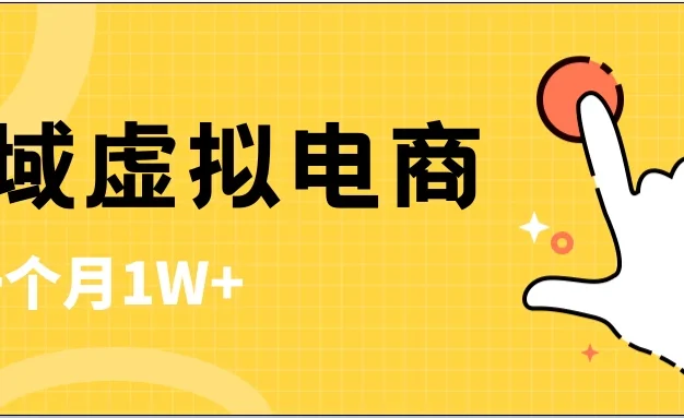 私域虚拟电商,一单50-200,一个月1W+