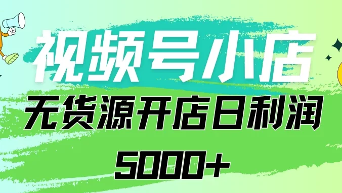 视频号无货源小店从0到1日订单量千单以上纯利润稳稳5000+