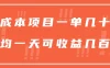 一单几十块，一个作品可变现300+，目前处于蓝海项目，矩阵操作，收益更客观