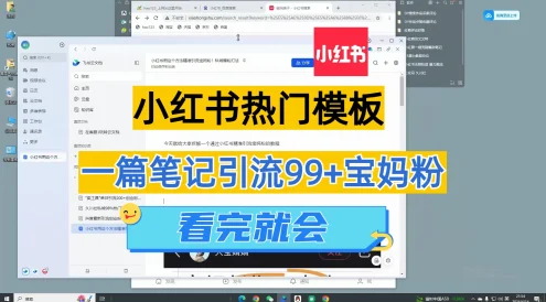 小红书用这个方法精准引流宝妈粉！私域爆粉打法