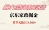 冷门蓝海项目京东家政，全新玩法简单无脑，单日500+，低成本提前布局