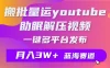 一键搬运YouTube解压助眠视频，简单操作月入1W+
