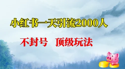 小红书一天加2000人，不封号，顶级玩法