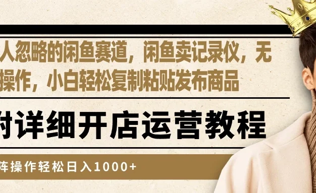 被人忽略的闲鱼赛道,闲鱼卖记录仪,小白轻松复制粘贴发布商品,矩阵操作轻松日入1000+