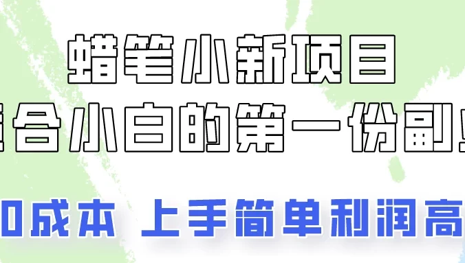 蜡笔小新项目拆解，小白一个月也能多赚3000+