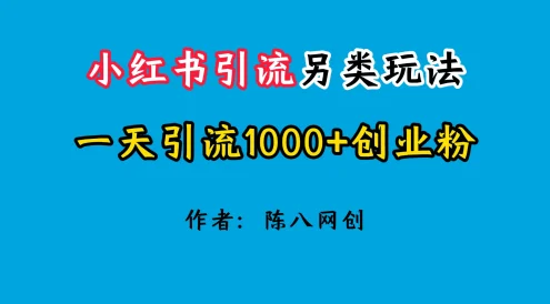 2024小红书引流另类玩法，日引1000+创业兼职粉
