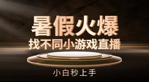 暑假火爆找不同小游戏直播间，小白秒上手