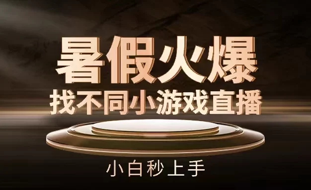 暑假火爆找不同小游戏直播间,小白秒上手
