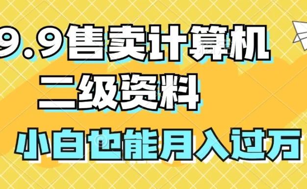 19.9售卖计算机二级资料,发发图片,小白也能月入过万!