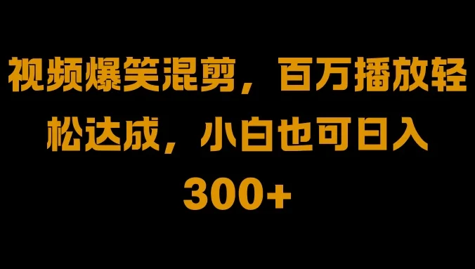 视频号零门槛！爆火视频搬运后二次剪辑，轻松达成日入 1000+
