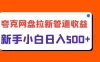 夸克网盘拉新，日入500+，合适新手小白