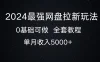 2024最强网盘拉新玩法，详细解析，0基础可做，单月收入5000+