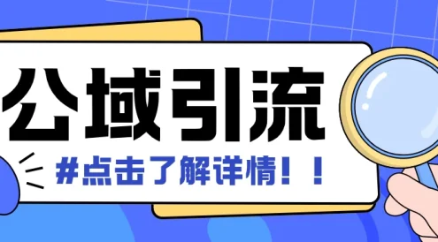 全公域平台，引流创业粉自热模版玩法，号称日引500＋创业粉可矩阵操作