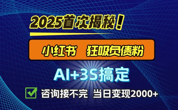 引流天花板:最新小红书狂吸负债粉思路,咨询接不断,日入2000+
