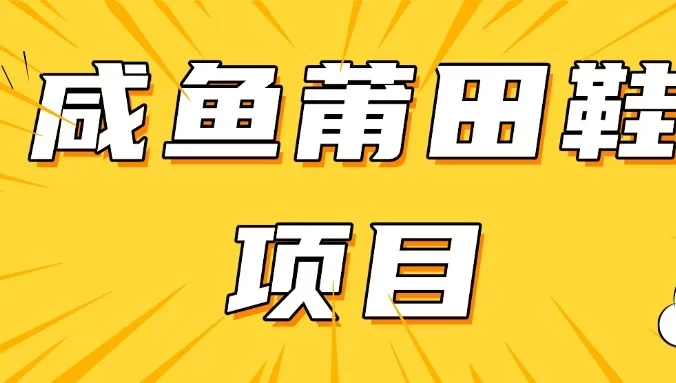 咸鱼高转化项目，附带货源，每日稳定300＋