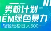 25年新男粉计划绿色暴力项目轻轻松松日收500+