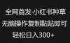 全网首发 小红书种草无脑操作复制黏贴即可 轻松日入300+