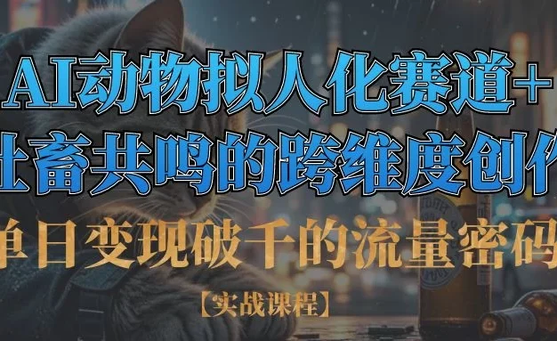单日变现破千的流量密码,AI动物拟人化赛道+社畜共鸣的跨维度创作
