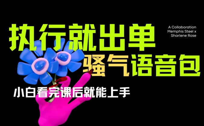 爆火全网的开车导航骚气语音包。只要执行就出单,小白看完课程就能实操,当天收益2000+