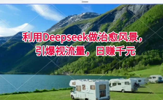 利用Deepseek做治愈风景,引爆视流量,日赚千元