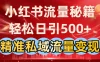 小红书流量秘籍：轻松日引500+精准私域流量变现