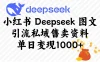 小红书 Deepseek 图文引流私域售卖资料，单日变现1000+
