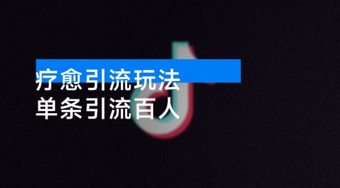 疗愈引流玩法，单条引流百人，保姆级全流程