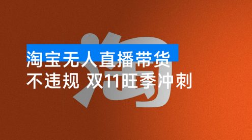 淘宝无人直播带货,日入 1000+,不违规,双 11 旺季冲刺