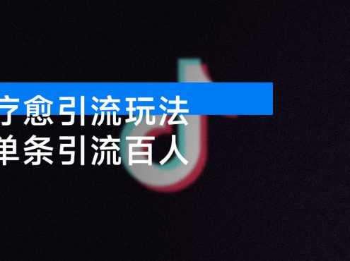 疗愈引流玩法,单条引流百人,保姆级全流程