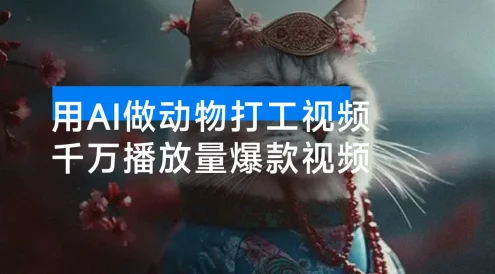 用 AI 做动物打工视频，千万播放量爆款视频，单日变现 1000+