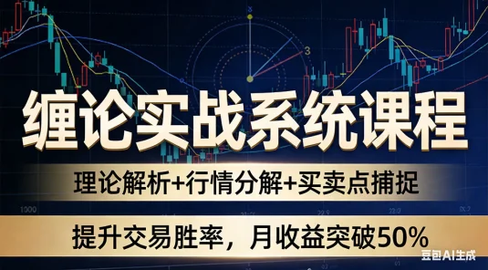 缠论实战系统课程：理论解析+行情分解+买卖点捕捉，提升交易胜率，月收益突破 50%（更新 2026）