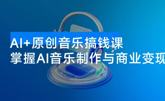 AI + 原创音乐搞钱课:掌握 AI 音乐制作与商业变现,月入 6000+ 低成本高收益